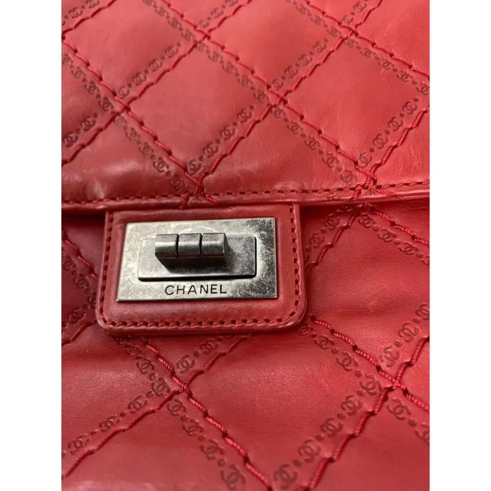 Chanel Calfskin CC Crave Reissue Crown Jumbo Flap Light Red Bag